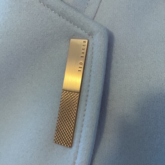 TED BAKER London Designer cashmere wool CAPE PINK rose gold sold out! Rare M - Picture 7 of 14